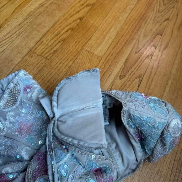 Adrianna Papéll evening 100% silk beaded top - Picture 7 of 7